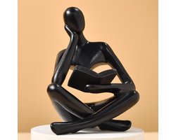 Abstracte kunst lezer beeldje voor moderne woondecoratie