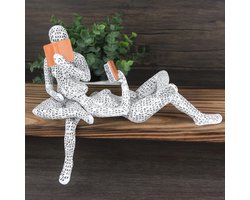 Abstracte Moderne Beeldjes voor Thuisdecoratie - 2 Stuks Sculpturen voor Bureau en Woonkamer
