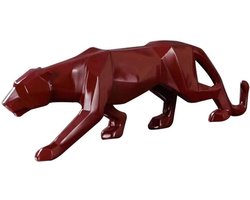 Abstracte panter sculptuur handgeschilderd moderne decoratie