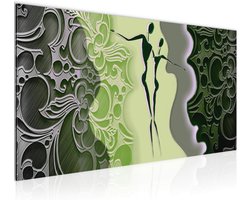Abstracte Schilderijen voor Huiskamers - Modern Fleece Canvas Wanddecoratie in Grijs