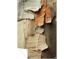 Abstracte verflaag – balkon decoratie – buiten – Tuinposter – 60x90 cm