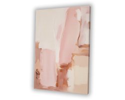 Abstracte vormen in zachte kleuren - Rust muurdecoratie - Muurdecoratie canvas vormen - Abstracte kunst - Muurdecoratie klassiek - Decoratie woonkamer - canvas 100x150 cm