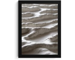 Abstracte Witte Lijnen Fotolijst, A4 Muurkunst, High Resolution Print, MDF Frame, Acrylic Glass, Abstract Wall Art, Moderne Kunst, Home
