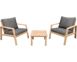 Acacia 2-zits tuinset GILI - grijze kussens