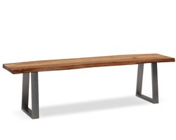 Acacia Eetkamerbank 160 cm - Keukenbank - Eettafelbank - Licht goudbruin - Modern design - Handgemaakt en uniek