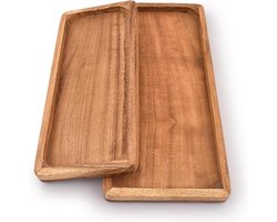 Acacia Houten Rechthoekige Schotels - Voedselhouder BBQ Feestbuffet - Vriend Familie Cadeau wooden tray