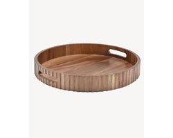 Acacia Stripe Dienblad – Rond 35,5 cm