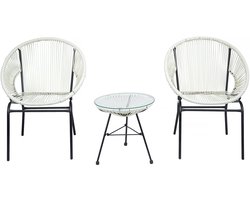 Acapulco "Poli" tuinmeubelset - 2 zitplaatsen - Wit