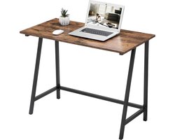 ACAZA Bureau - Computertafel - Vintage Bruin - 100 x 50 x 75 cm (B x D x H) - Computer Tafel - Bureau Zwart en Vintage Bruin