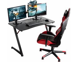 ACAZA Bureau - Game Bureau - Metalen Poten - Premium Gaming Tafel - 108x60x70cm - Zwart