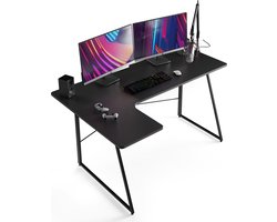 ACAZA Bureau - Game Bureau - Zwart - 160 x 100 x 75 (B x D x H) - Gaming Bureau - Hoekbureau - Bureau Gaming - Hoekbureau Gaming