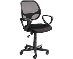 ACAZA Bureaustoel - Zwart - Bureaustoel Kinderen - Stoel - Bureaustoel Kind - Kinderbureaustoel - Verstelbare Hoogte en Rugleuning