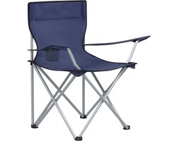 ACAZA Campingstoel - Strandstoel - BASIC - Draagvermogen 120 kg - Vaderdag Cadeau - Klapstoel - Kampeerstoel - Vouwstoel - Camping - Strandstoel Opvouwbaar - Visstoel - Klapstoelen - Festival Stoel - Blauw