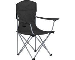 ACAZA Campingstoel - Strandstoel - COMFORT - Draagvermogen 150 kg - Klapstoel - Kampeerstoel - Vouwstoel - Camping - Strandstoel Opvouwbaar - Visstoel - Klapstoelen - Festival Stoel - Zwart