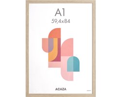ACAZA Fotokader A1 - 59,4 x 84 cm - Fotolijst - MDF Hout - Madison - Lichte Eik Kleur