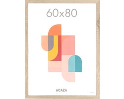 ACAZA Fotokader - Fotolijst - 60x80 cm - MDF hout - Lichte Eik kleur
