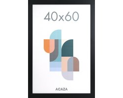 ACAZA Fotolijst - Fotokader - Fotolijst 40x60 cm - Fotokader 40x60 cm - Hout - Zwart