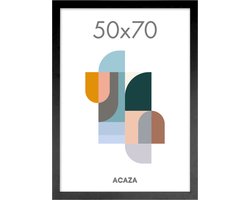 ACAZA Fotolijst - Fotokader - Fotolijst 50x70 cm - Fotokader 50x70 cm - Hout - Zwart