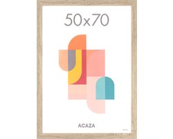 ACAZA Fotolijst - Fotokader - Fotolijst 50x70cm - Fotokader 50x70 cm - Hout - Lichte Eik