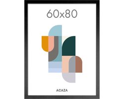 ACAZA Fotolijst - Fotokader - Fotolijst 60x80 cm - Fotokader 60x80 cm - MDF Hout - Zwart