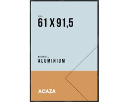ACAZA Fotolijst - Posterlijst - Fotolijst 61x91.5 cm - Aluminium - Plexi -Zwart