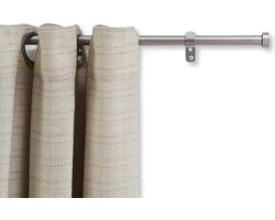 ACAZA Gordijnroede - Gordijnrail - Zilver - Gordijnstang 125-240 cm - Gordijnroede uitschuifbaar - Gordijnrails uitschuifbaar - Roede