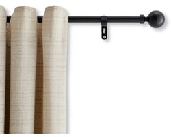 ACAZA Gordijnroede - Gordijnrails 3 meter - Gordijnroede uitschuifbaar - Gordijnstang 255-375 cm - Zwart