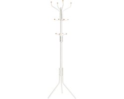 ACAZA Kapstok - Kapstok Staand - 12 Haken - 182 cm - Metaal - Wit