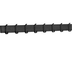 ACAZA Kapstok - Wandkapstok - Kapstok Hangend - 16 Haken - 88 cm - Zwart