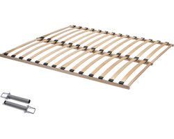 ACAZA Lattenbodem - Set van 2 - 180 x 200 cm - Bedbodem - Flex Basic - Beukenhout - Lattenbodem 180x200