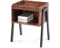 ACAZA Nachtkastje - Vintage Bruin - 42 x 35 x 52 cm (B x D x H) - Nachtkastjes Industrieel - Houten Nachtkastjes - Nachtkastjes Modern - Table de chevet - Nachtkastjes