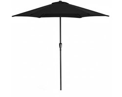ACAZA Parasol - Stokparasol - Zwart - 270 cm Diameter - Parasols - Tuinparasol - Aluminium Frame - RONDE Parasol - Waterdicht