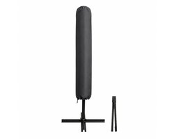 ACAZA Parasolhoes - Parasolhoes Waterdicht - Beschermhoes voor Zweefparasol - Inclusief Stok, Rits en Touw - Banana Zweefparasol Hoes - Donkergrijs