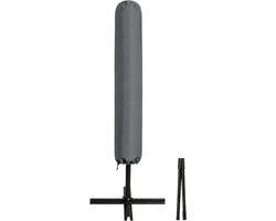 ACAZA Parasolhoes - Parasolhoes Waterdicht - Beschermhoes voor Zweefparasol - Inclusief Stok, Rits en Touw - Banana Zweefparasol Hoes - Grijs