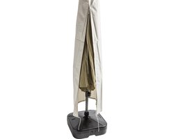 ACAZA Parasolhoes - Tuinmeubelhoes - Beschermhoes - Diameter Parasol maximaal 300 cm - Niet geschikt voor Zweefparasols - Donkergrijs - met Stok - met Rits en Aanspankoord - Waterdicht - Beschermhoes Tuinmeubelen - Hoes Parasol - Hoes Tuinmeubelen