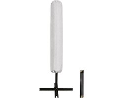 ACAZA Parasolhoes - Waterdicht - Beschermhoes voor Zweefparasol Rond (ø 3,5 m) of Vierkant (3 m) - Inclusief Stok, Rits en Touw - Lichtgrijs