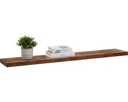 ACAZA Wandplank - 140 cm - Wandrek - Boekenrek - Boekenplank - Wandplank Zwevend - Vintage Bruin