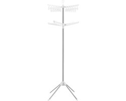 ACAZA Wasrek - Droogrek - Wasrek inklapbaar - 186 cm hoog - 360° Draaibare armen - 27 Haken + 24 clips - Max 16 kg Draagvermogen