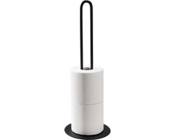 ACAZA WC Rolhouder - Toiletrolhouder - Reserverolhouder - Metaal - Zwart