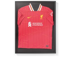 ACAZA Wissellijst - Shirt inlijsten - 70x90 cm - MDF Hout - Zwart - 3D fotolijst - Wissellijst Voetbalshirt - Voetbal - Basket - Wielershirt
