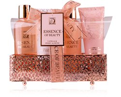 Accentra - Essence of Beauty - Verwenpakket Vrouw Vanilla & Sweet Almond - Geschenkset Vrouwen in Rosé draadmand - Giftset bath rituals - Verjaardag Cadeau Vrouw, Moeder, Mama, Zus, Vriendin, Oma, Juf - Valentijn Cadeautje voor haar