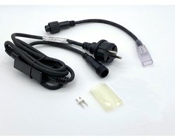 Accessoires Kit - Lichtslang Onderdelen - Verlichting Maken - Waterdicht IP65 - 1.7M Snoer - Zwart