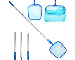 Accessoires Zwembad Skimmer Net met 3-Sectie 47 Inch Aluminium Telescopische Pole - Hot Tub Reinigingsset Scrubber Borstel Sponsborstel PH Test Paper voor Tuinvijver Spa