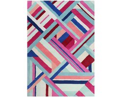 Accessorize - Linear - Laagpolig tapijt - blauw 80x150 cm