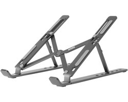 Accezz Laptop Standaard - Universele laptopstandaard - Laptopverhoger - Verstelbaar - Lichtgrijs