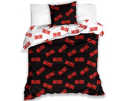 ACDC Dekbedovertrek, Logo - 140 x 200 + 70 x 90 cm - Katoen