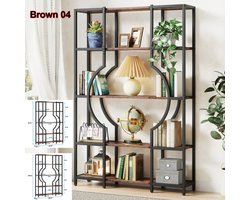 ACEP Boekenkast - Boekenrek - Boekenkasten - Boekenkasten industrieel - Boekenkast zwart - Kast - Open kast - Kasten - Tribesigns