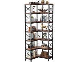 ACEP Boekenkast - Kast - Openkast - Boekenrek - Boekenkasten - Boekenkasten Industrieel - Boeken kast - Boekenkastje - Hout - 60x60x120cm