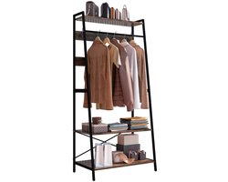 ACEP Garderobe kast - Garderobekast - Zwart - Kledingrek - Garderobekast met kapstok - Kapstok - Kapstok staand - Kapstokken