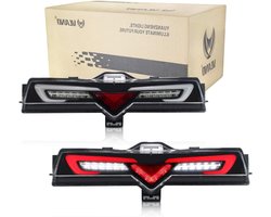 Achterlichten LED Set - Achterbumpers Verlichting - Auto Styling - V-vormige Glasvezel - 46 x 17 x 13 cm - Transparant